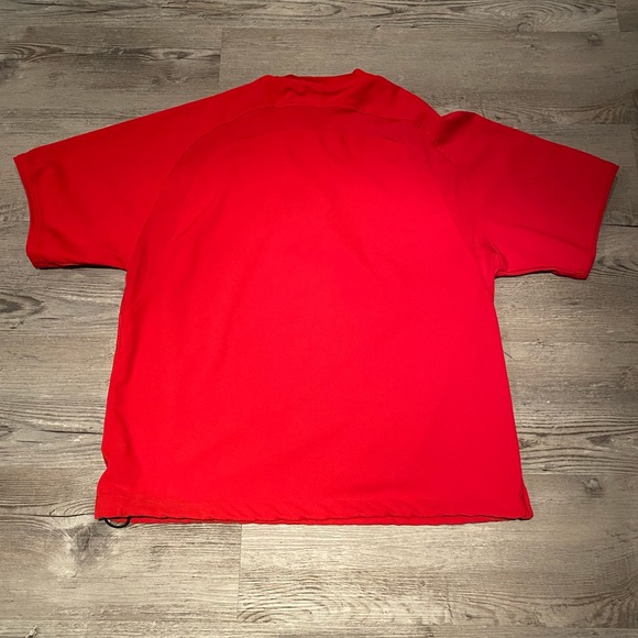 Under Armour Men's Shirt Red Small 1/4 Zip Short Sleeve Baseball Coach Batting - Picture 6 of 6